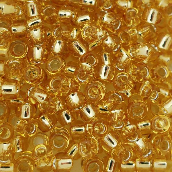 Бисер круглый 8/0 #0022 Внутреннее серебрение, светлый топаз