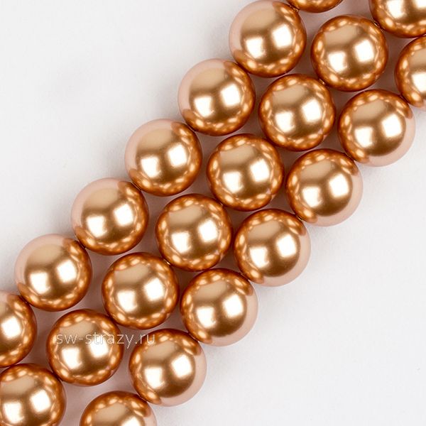 Жемчужины 5810 6 mm Crystal Rose Gold Pearl
