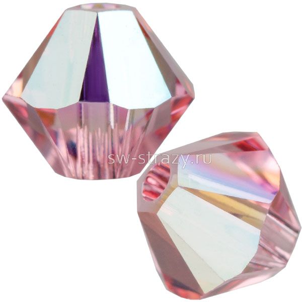 Бусины 5328 4 mm Light Rose AB