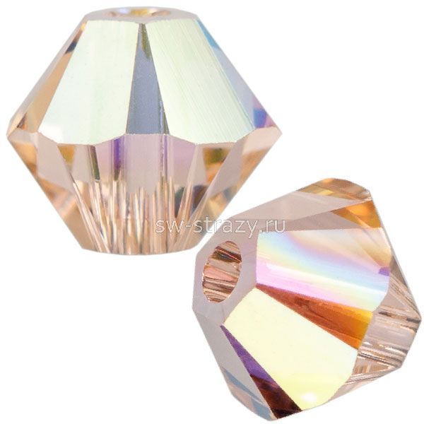 Бусины 5328 4 mm Light Peach AB